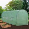 Polytunnel Greenhouse Walk In Galvanised Racking Windows Doors Growhouse PE Cover Gardening Metal Frame Outdoor Storage Garden Tent Vegetable Flower Plant 25mm Diameter | 6 x 3m