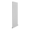 Designer Radiators 180 x 56cm Flat Panel Modern Central Heating Gloss White Vertical Column Double Panel Wall Mounted Slimline Kitchen Living Room Bathroom Commercial Cleaning Brush & Fixing Kit