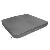 Hot Tub Cover Spa Lid 210cm x 210cm Square Grey Hard Top Weatherproof PVC Leather Foam 25KG/m3 Density Galvanized C-Channel UV Mildew Flame Resistant 