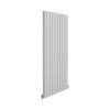 Designer Radiators 160 x 70cm Flat Panel Modern Central Heating Gloss White Vertical Column Double Panel Wall Mounted Slimline Kitchen Living Room Bathroom Commercial Cleaning Brush & Fixing Kit