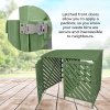 Double Sage Green Wheelie Bin Storage Shed Garden Latched Lockable Outdoor Dustbin Cover Store Unit Chain Lid