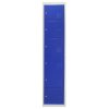 MonsterShop Metal Lockers 6 Doors Storage, Blue & Grey Metal Lockable Unit Staff School Gym Changing