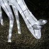 White Light Up Reindeer Doe Christmas Decoration 120 Cool LEDs Figure Ornament Indoor Or Outdoor Use Glitter Large