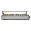 KuKoo Wet Well Catering Bain Marie Food Warmer Display, 4 Pan, 1/2 GN, 1.5kW, Stainless Steel