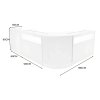 Luna LED Shop Counter Set CM60, TB60 & 2 x B1200 - White