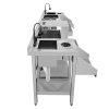 Cocktail Bar Station Compact Twin Free-Standing Stainless Steel Insulated Ice Well Sink 360 Mixer Tap Glass Refresher Drip Tray Blender Shelf Speed Rail Shelves Gastro Pots Knife Holder Boston Shaker