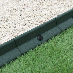 Flexible Lawn Edging Garden Border Grass Pathways Path Edge Vegetable Plot Flowerbed Raised Borders Rubber Artificial Grass Green | Pack of 4 x 1.2m