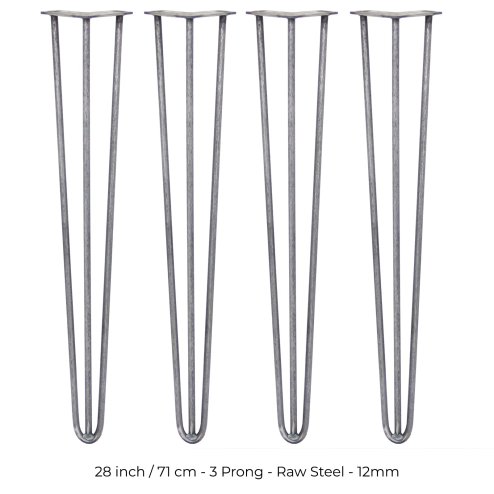 4 x Hairpin Legs / Hair Pin Legs Set SkiSki Legs Furniture Desk Bench Chair Table 28