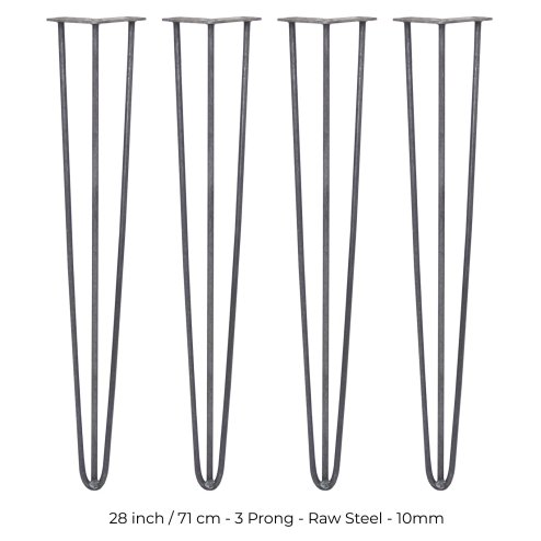 4 x Hairpin Legs / Hair Pin Legs Set SkiSki Legs Furniture Desk Bench Chair Table 28