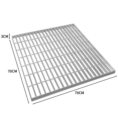 Galvanised Grating Floor Forge Walkway Mesh Floor Panel Grid Drainage Gutter Vent Heavy Duty Weatherproof Steel Zinc Coated 700mm x 700mm x 30mm 4mm Metal Thickness 490kg Load Capacity