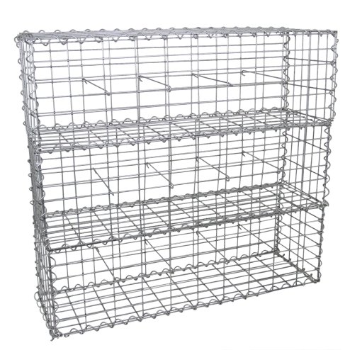 Gabion Baskets Galvanised Steel Cages Mesh Wire Stone Basket Outdoor Spiral Retaining Wall Planter Garden / 100 x 30 x 30cm / 6 Pack