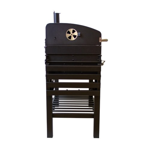 XXL BBQ Smoker Charcoal Barbecue Grill Portable Stainless Steel Adjustable Furnace Thermometer Side Shelves Hanging Hooks Bottle Opener Wheels & Union Jack Bunting Triangle Flags 10m Double Sided