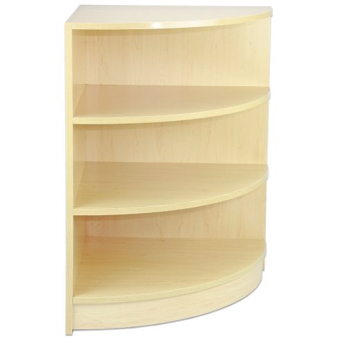 MonsterShop LM60 Corner Shop Counter Retail Showcase Display Cabinet, Maple, 60cm x 90cm x 60cm