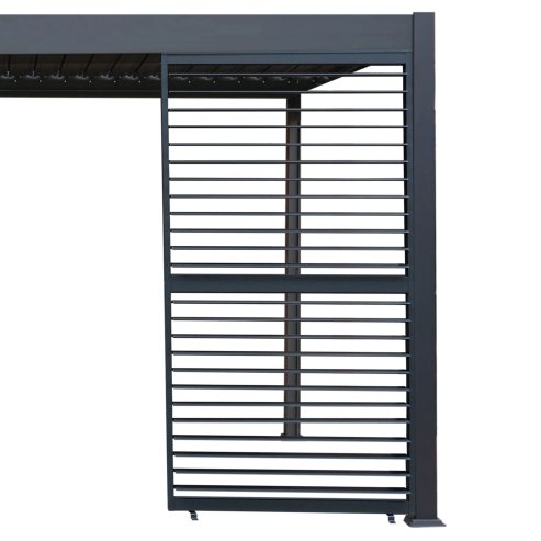 Anthracite Aluminium Pergola Shutter Panel - 123cm Wide