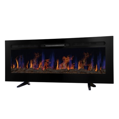 Electric Wall Mounted Inset LED Black Fireplace Free Standing 50