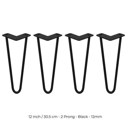 4 x Hairpin Legs / Hair Pin Legs Set SkiSki Legs Furniture Desk Bench Chair Table 12