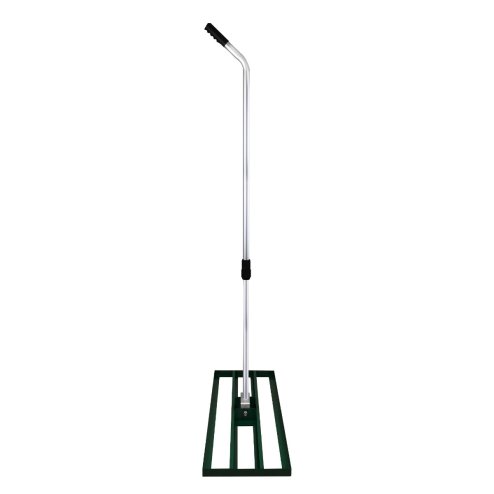 Lawn Leveller 100cm x 32cm Levelling Rake Lute Heavy Duty Lightweight Galvanised Steel Aluminium Green 1.2 - 1.9m Extendable Handle Easy Grip Landscaping Garden Tool Grass Soil Artificial Turf Compost