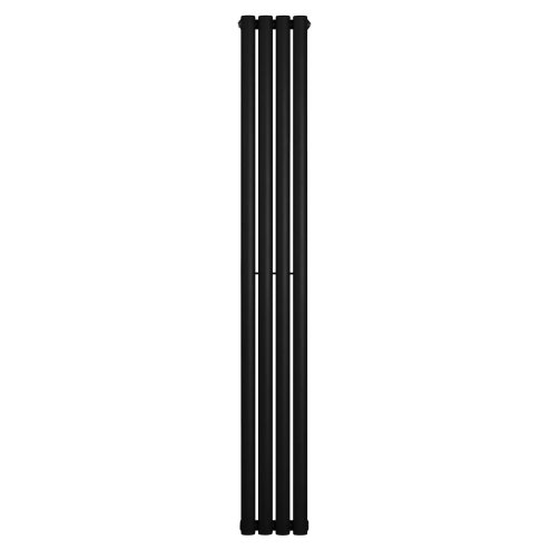 Oval Single Column Radiator - 1800 x 240mm - Black