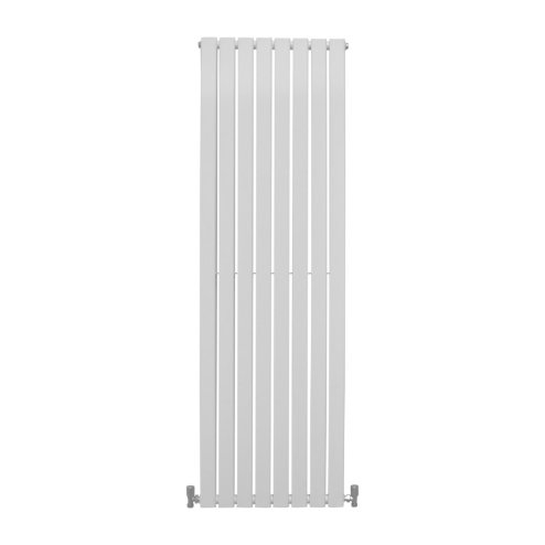 Designer Radiators 180 x 56cm Flat Panel Modern Central Heating Gloss White Vertical Column Double Panel Wall Mounted Slimline Kitchen Living Room Bathroom Commercial Cleaning Brush & Fixing Kit