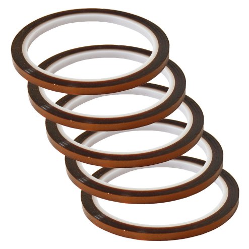 PixMax Heat Resistant Tape (5 Pack) for Sublimation Heat Pressing, 22m x 0.5cm