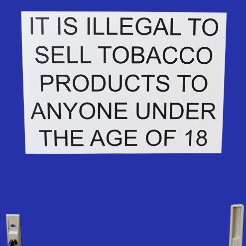 Cigarette Tobacco Display Cabinet, Cigarette Shelf Storage Gantry With Sliding Doors