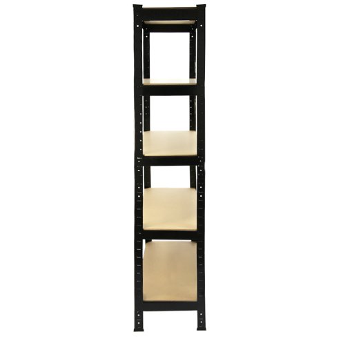 75cm Wide Racking Garage Storage Shelving Heavy Duty 5 Tier Shelf Unit (Black)