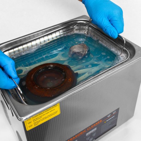 Digital Ultrasonic Cleaner 30L Professional Commercial Stainless Steel Ultra Sonic Bath Cleaning Tank Machine 1-30 Minute Timer 0-80C Heater 500W 240V 40kHZ FREE Wire Mesh Basket