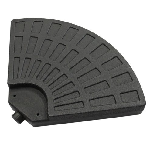Monster Shop Dark Grey Fan Cantilever Parasol Base Garden Patio Outdoor Umbrella Weight Stand Sand Water Filled Garden Furniture 100cm x 100cm x 7cm