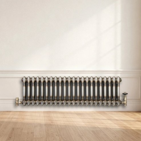 Traditional 2 Column Radiator - 300 x 1010mm - Raw Metal