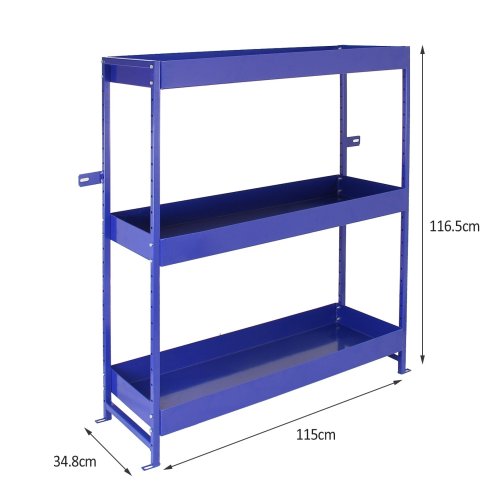 Monster Racking, Lightning Van Racking Metal Shelves Tool Storage Unit, 116.5cm x 115cm x 34.8cm