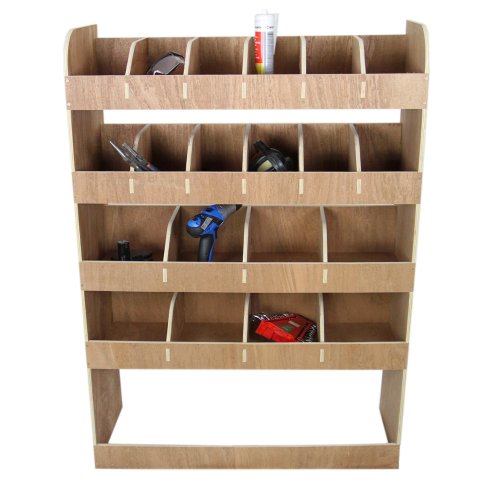 Vauxhall Vivaro SWB Plywood Van Racking Storage Utility Rack Unit Equipment Ply Shelving Tools / 12 x FREE L-Shaped Brackets