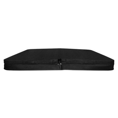 Hot Tub Cover Spa Lid 210cm x 210cm Square Black Hard Top Weatherproof PVC Leather Foam 25KG/m3 Density Galvanized C-Channel UV Mildew Flame Resistant