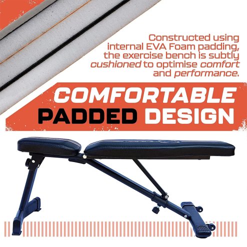 Body Revolution Adjustable Weight Bench - 6 Positions, Heavy Duty Steel Frame