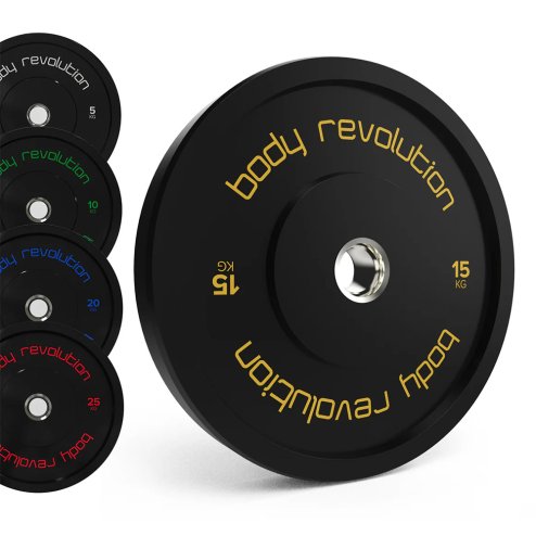 Olympic Bumper Plates Black 15kg Pair