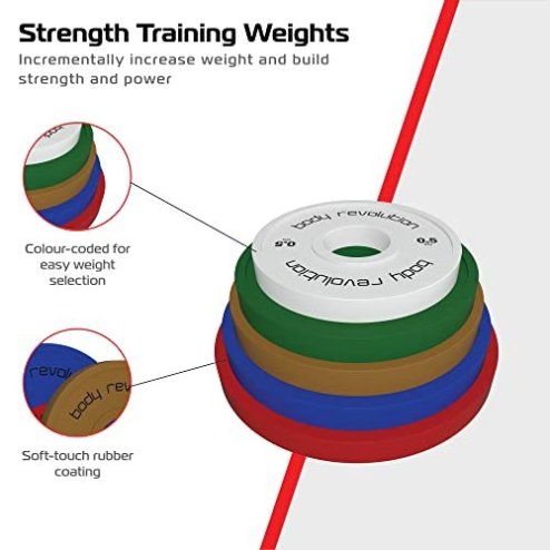 Fractional Bumper Plates (2 x 0.5kg)