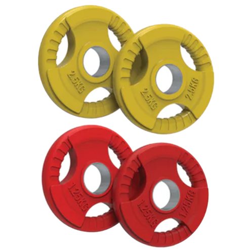 Olympic Tri-Grip Rubber Weight Plates Colour 7.5kg Set