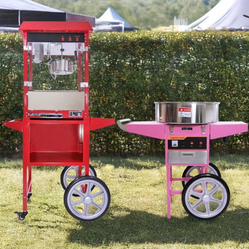 Popcorn Machine / Maker and Cotton Candy / Candy Floss Machine with Carts