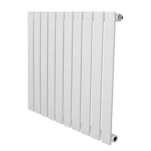 Flat Single Column Radiator - 600 x 700mm - White