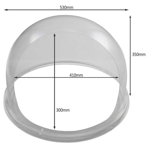 KuKoo Acrylic Dome for Candy Floss Machines, Transparent, 53.5cm x 37cm x 53.5cm