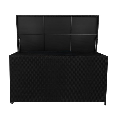 Rattan Cushion Storage Box 700L - Black
