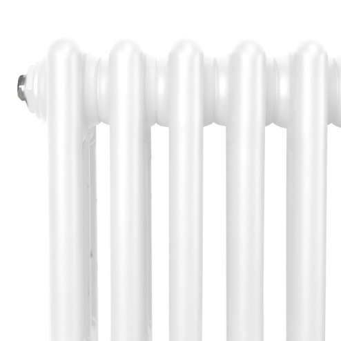 Traditional 3 Column Radiator 1800mm x 562mm Modern Central Heating Heater Gloss White Carbon Steel Vertical Wall Mounted Kitchen Living Room Bathroom Cleaning Brush Fixing Kit & Brackets