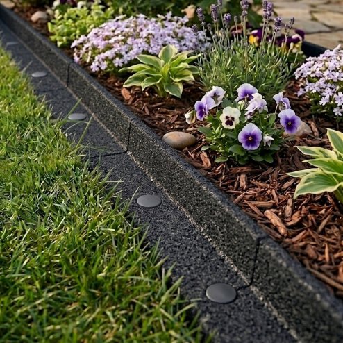 Flexible Lawn Edging 16 x 1.2m With Mallet - Black