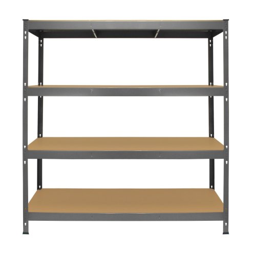 Monster Racking Q-Rax Garage Racking Heavy Duty Shelving, 360kg/shelf, 160cm x 60cm x 160cm, Grey
