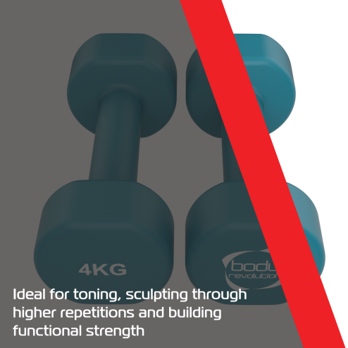2 x 4KG Neoprene dumbbells