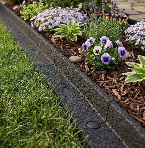 Flexible Lawn Edging 10 x 1.2m With Mallet - Grey