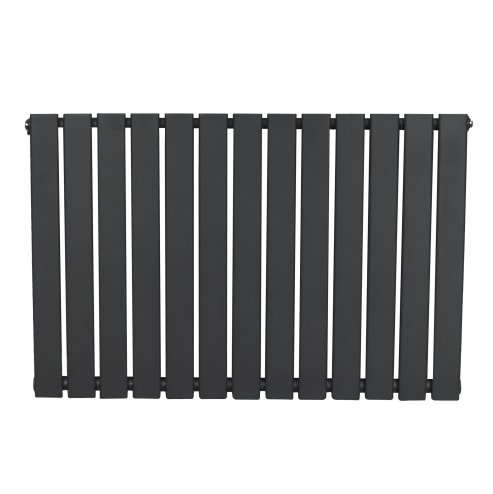 Flat Single Column Radiator - 600 x 910mm - Anthracite Grey