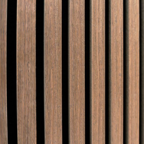 Acoustic Slat Wall Panels x 2 - Dark Walnut