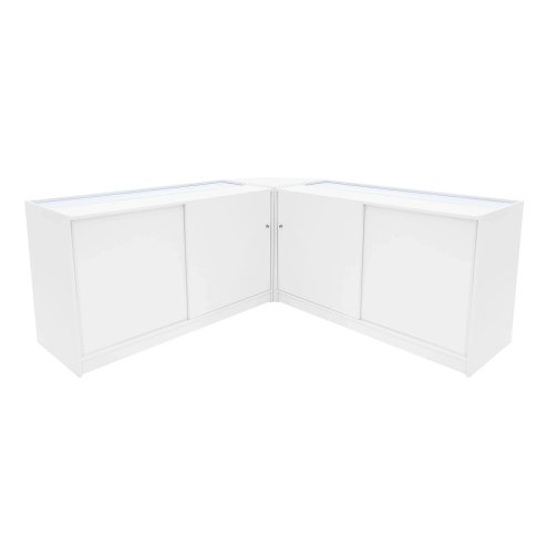 Helios LED Shop Counter Set CM60 & 2 x K1500 - White