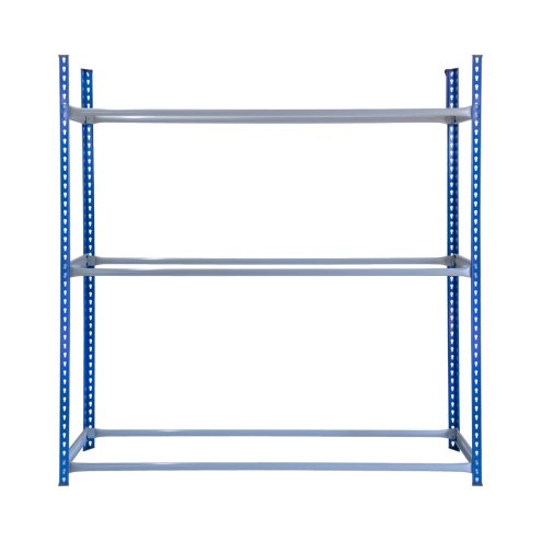 Tyre Racking Unit Wheel Storage Boltless Steel Shelving Bay Blue Garage Mechanic Workshop Heavy Duty 450kg Capacity Rack 3 Tier 24 Tyres 185cm x 185cm x 40cm FREE Rubber Mallet 2 x FREE Bay Connectors
