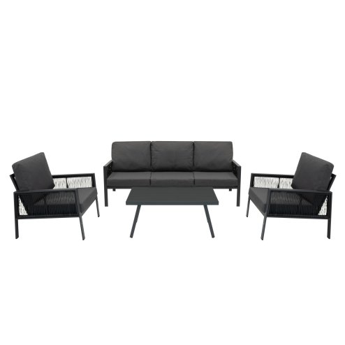 Aluminium 4 Piece Sofa Set - Anthracite Grey